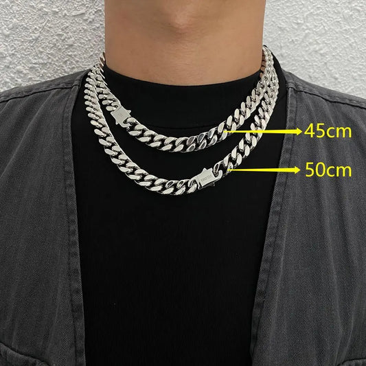 Silver Cuban Chain Necklace ArtsKoreanMan