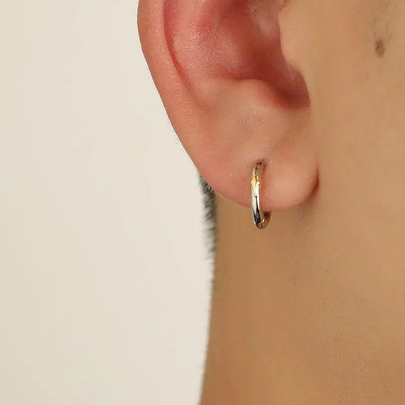 Silver Hoop Earrings ArtsKoreanMan