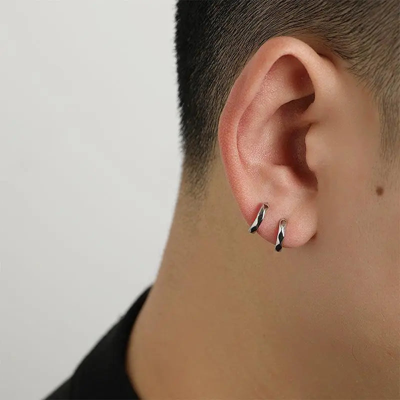 Silver Hoop Earrings ArtsKoreanMan