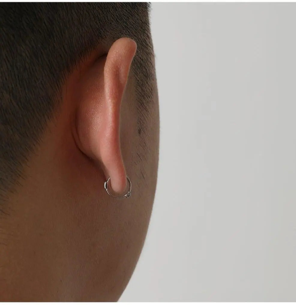 Silver Hoop Earrings ArtsKoreanMan