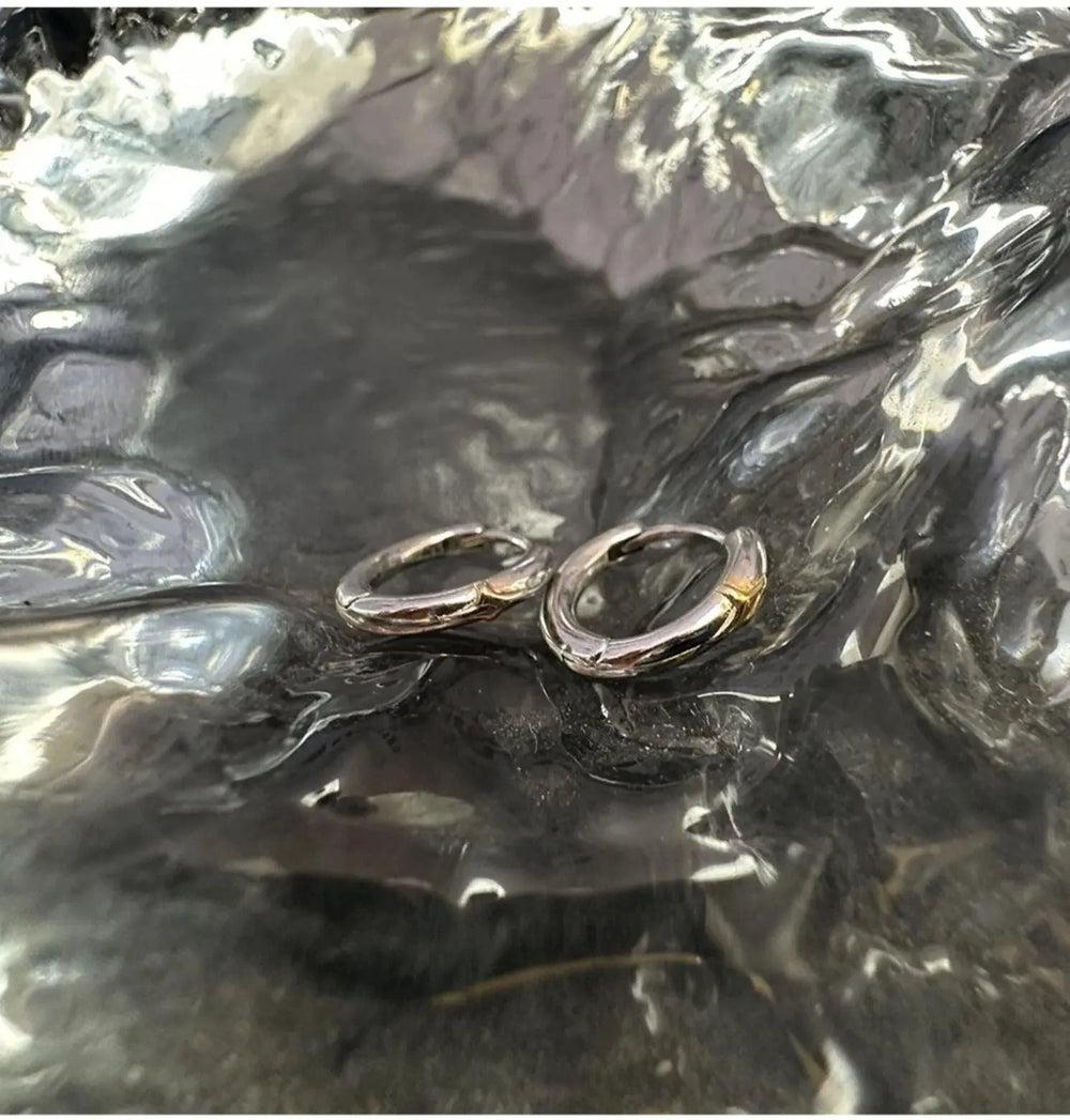 Silver Hoop Earrings ArtsKoreanMan