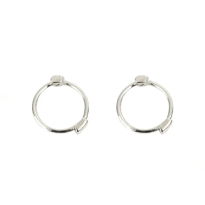 Silver Hoop Earrings ArtsKoreanMan