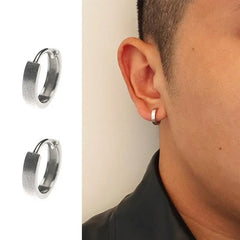 Silver Hoop Earrings ArtsKoreanMan