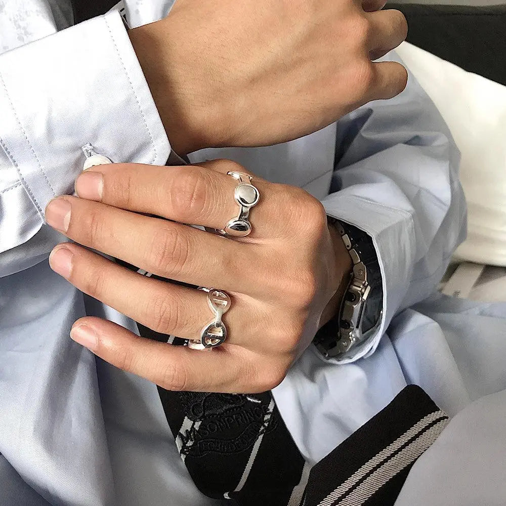 Silver Oval Ring ArtsKoreanMan