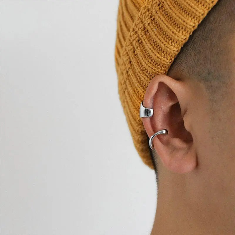 Silver Punk Style Earring Clip Set ArtsKoreanMan