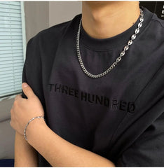 Silver Titanium Steel Necklace ArtsKoreanMan