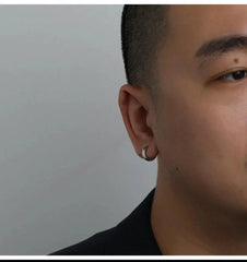 Silver Hoop Earrings ArtsKoreanMan