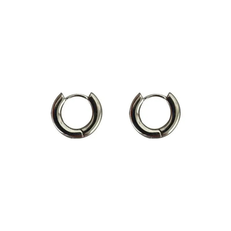 Silver Hoop Earrings ArtsKoreanMan