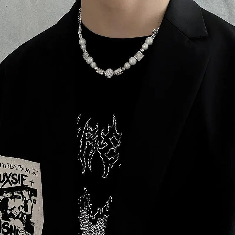 Skull Necklace & Bracelet ArtsKoreanMan