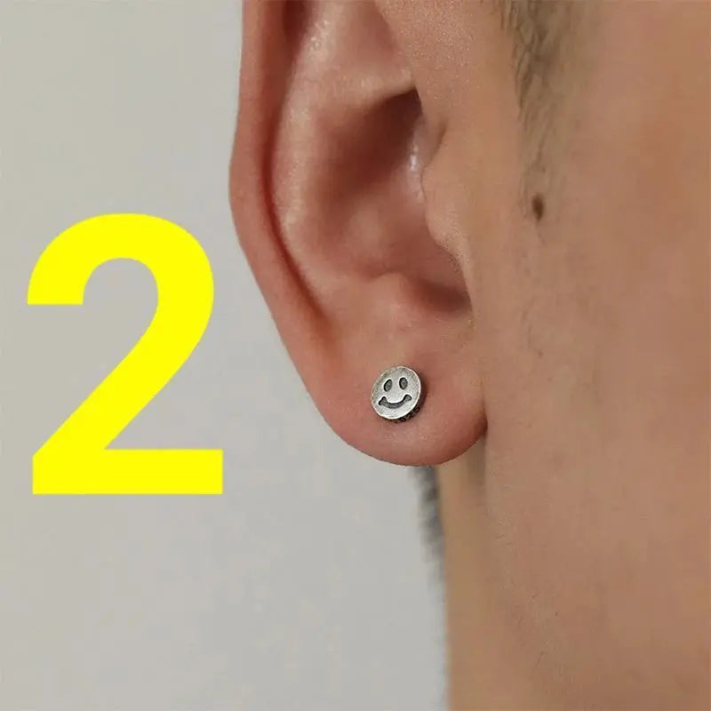 Smiley Face Earrings ArtsKoreanMan