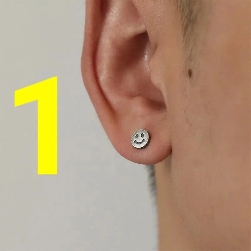 Smiley Face Earrings ArtsKoreanMan