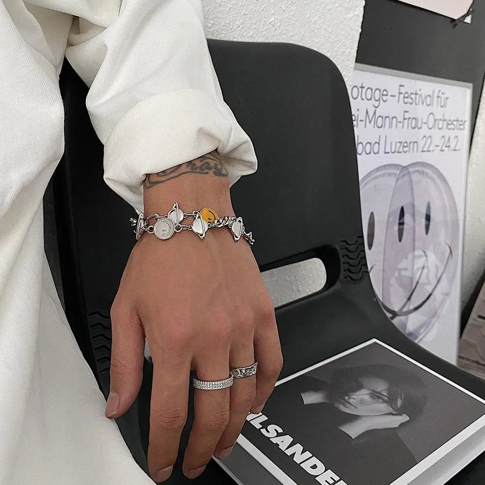 Smiley Stitching Bracelet ArtsKoreanMan