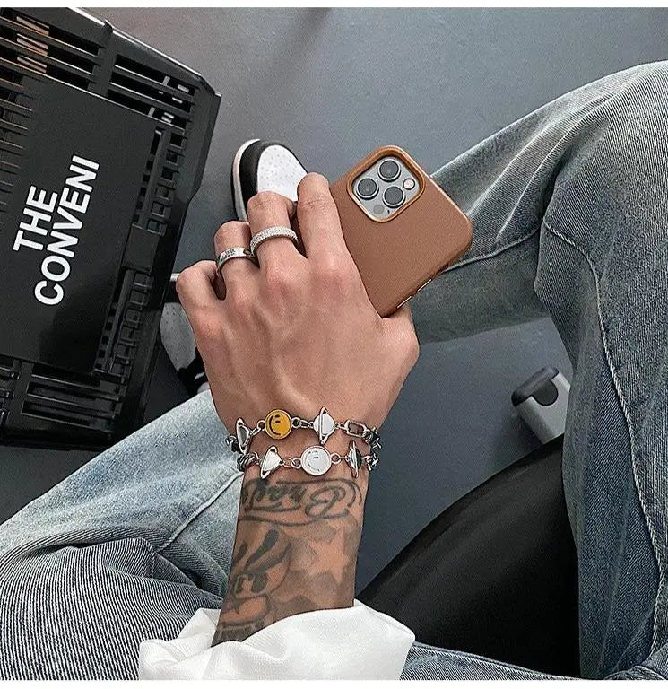 Smiley Stitching Bracelet ArtsKoreanMan