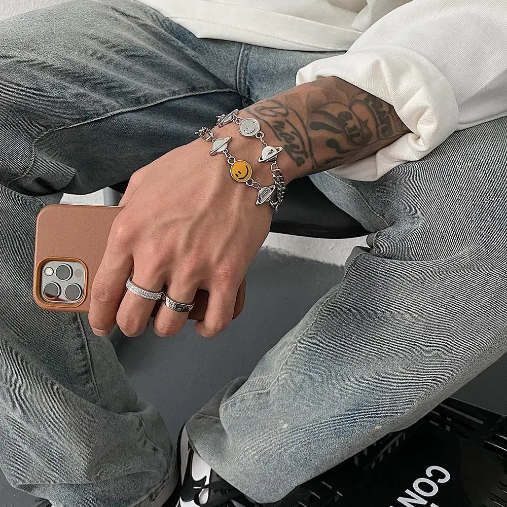 Smiley Stitching Bracelet ArtsKoreanMan