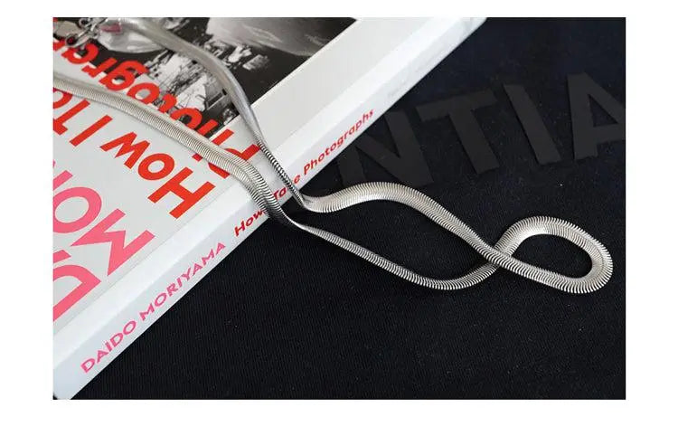 Smooth Flat Chain Necklace ArtsKoreanMan