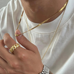 Snake Bone Chain Necklace ArtsKoreanMan