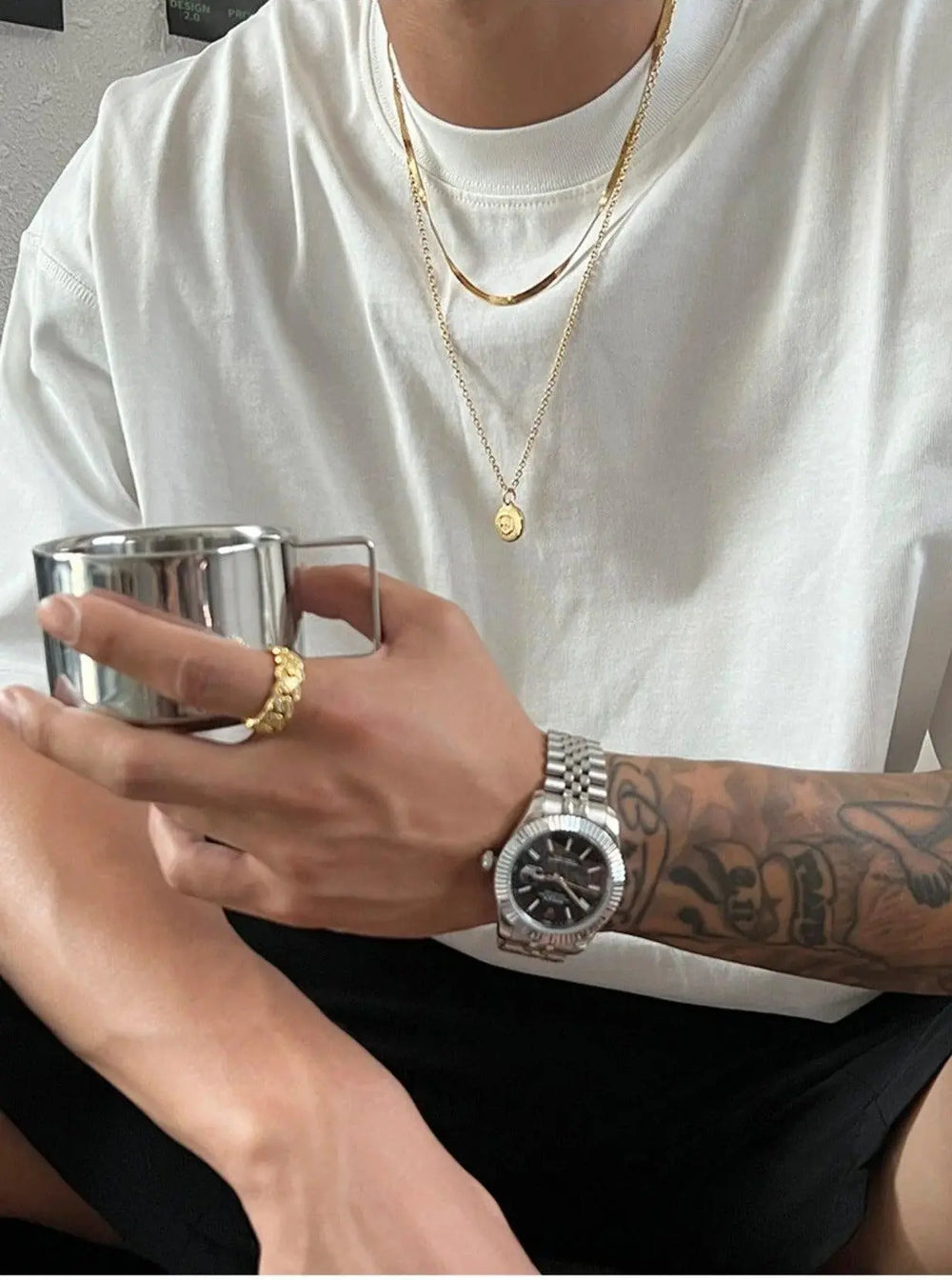 Snake Bone Chain Necklace ArtsKoreanMan