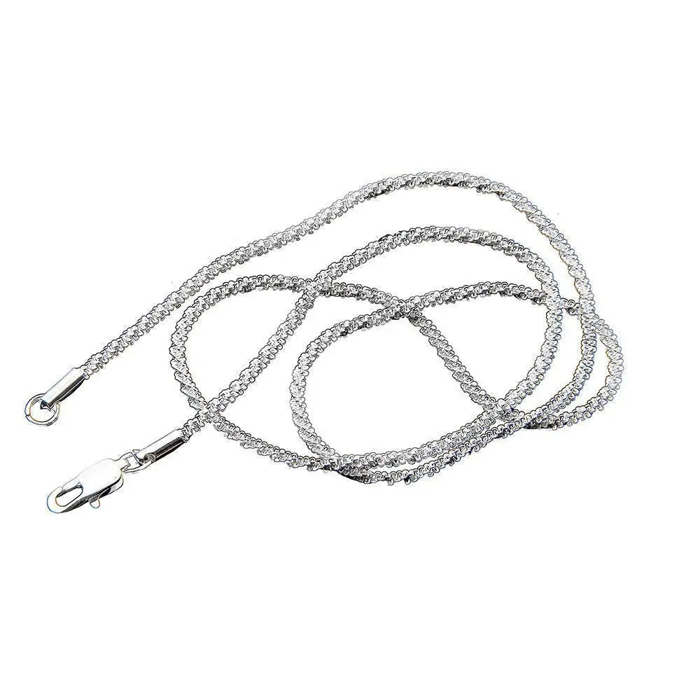 Sparkling Silver Chain Necklace ArtsKoreanMan