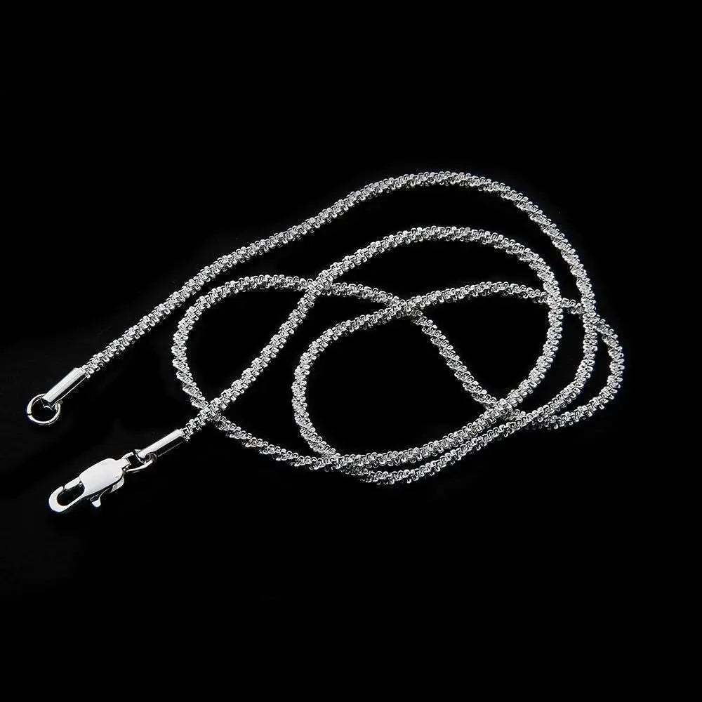 Sparkling Silver Chain Necklace ArtsKoreanMan