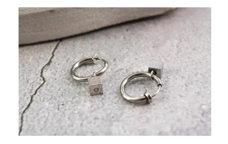 Square Cube Earrings ArtsKoreanMan