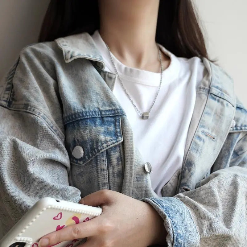 Square Pendant Necklace ArtsKoreanMan