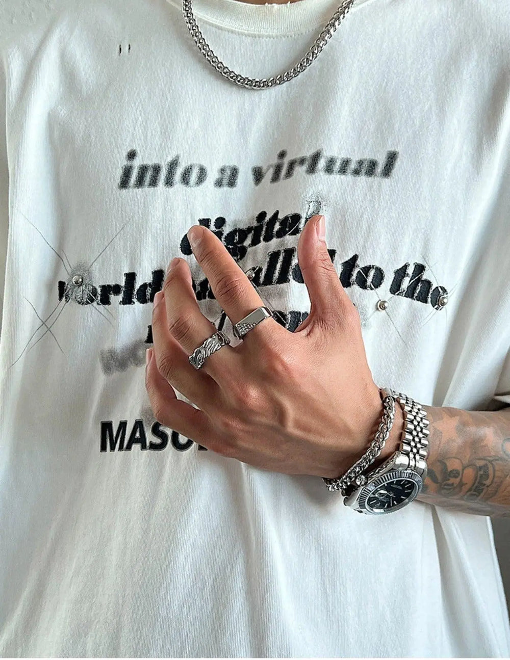 Square Zircon Ring ArtsKoreanMan