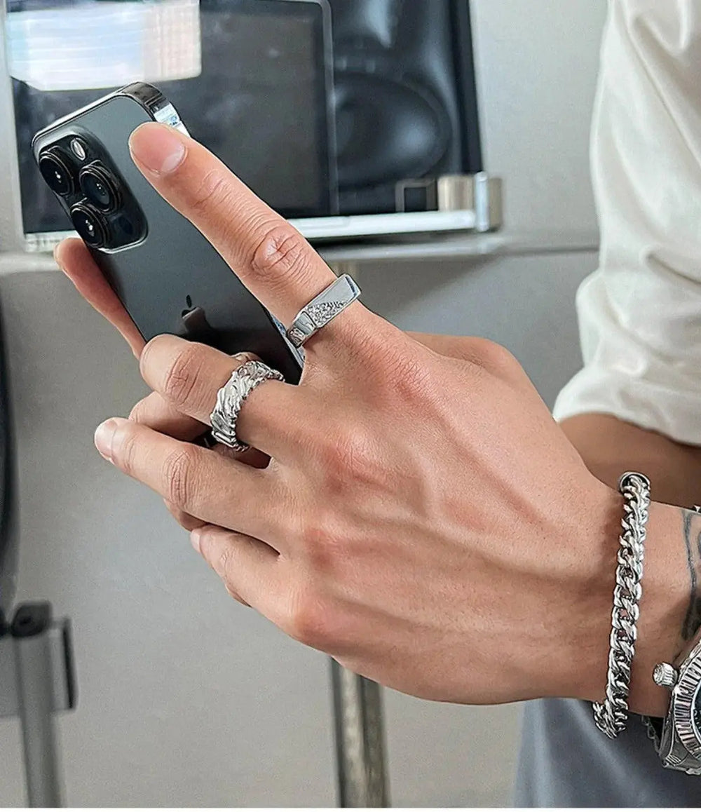 Square Zircon Ring ArtsKoreanMan