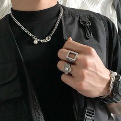 Square Hollow Ring ArtsKoreanMan