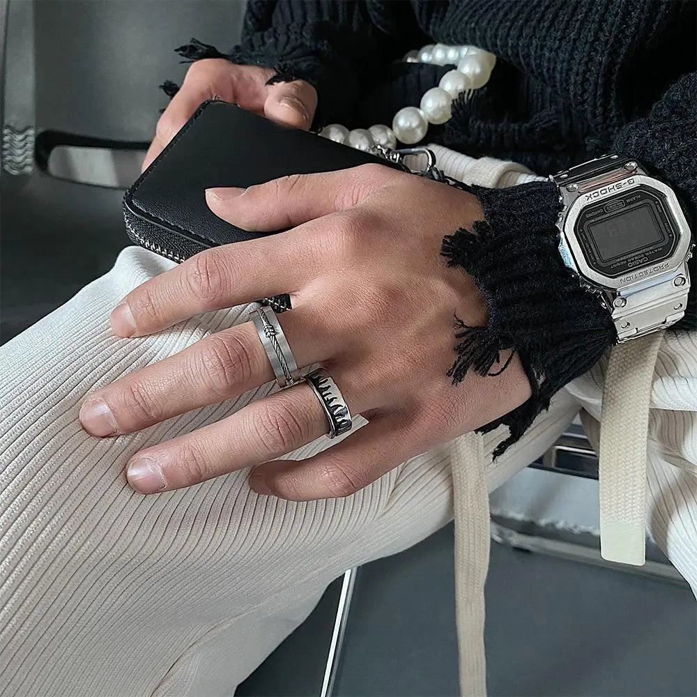 Steel Wire Metal Ring ArtsKoreanMan