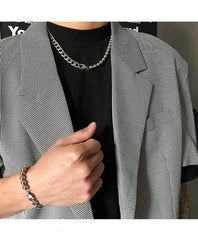 Steel Ball Stitching Necklace ArtsKoreanMan