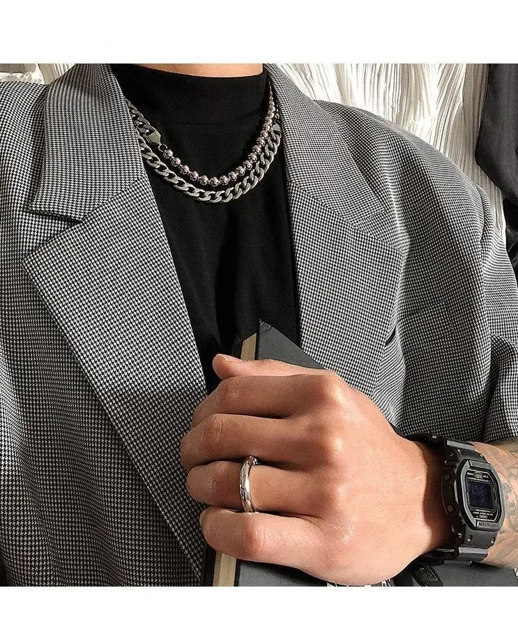 Steel Ball Stitching Necklace ArtsKoreanMan