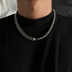 Steel Ball Stitching Necklace ArtsKoreanMan