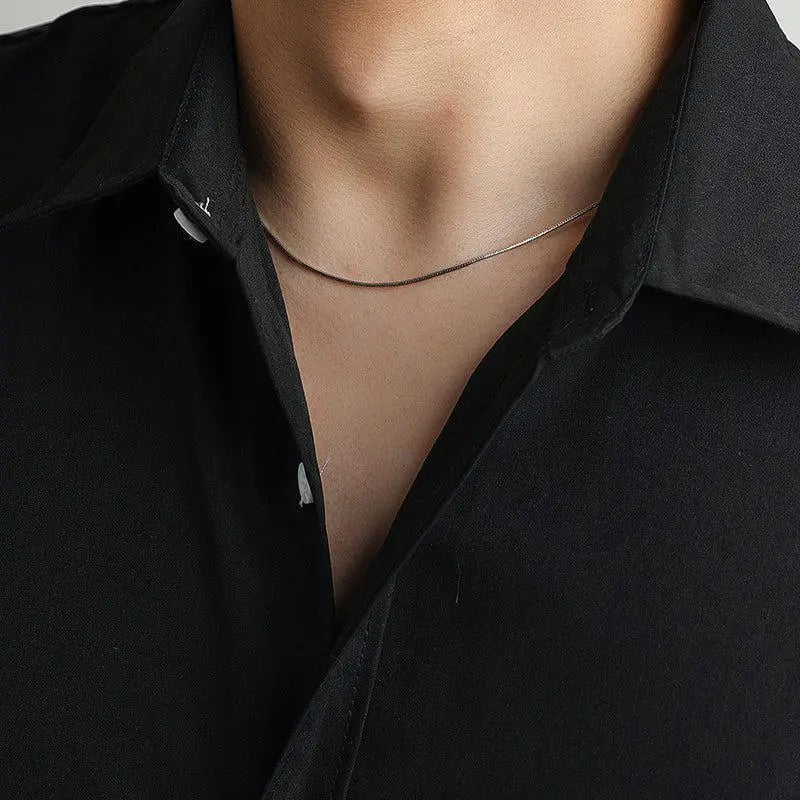 Sterling Silver Fine Chain Choker ArtsKoreanMan