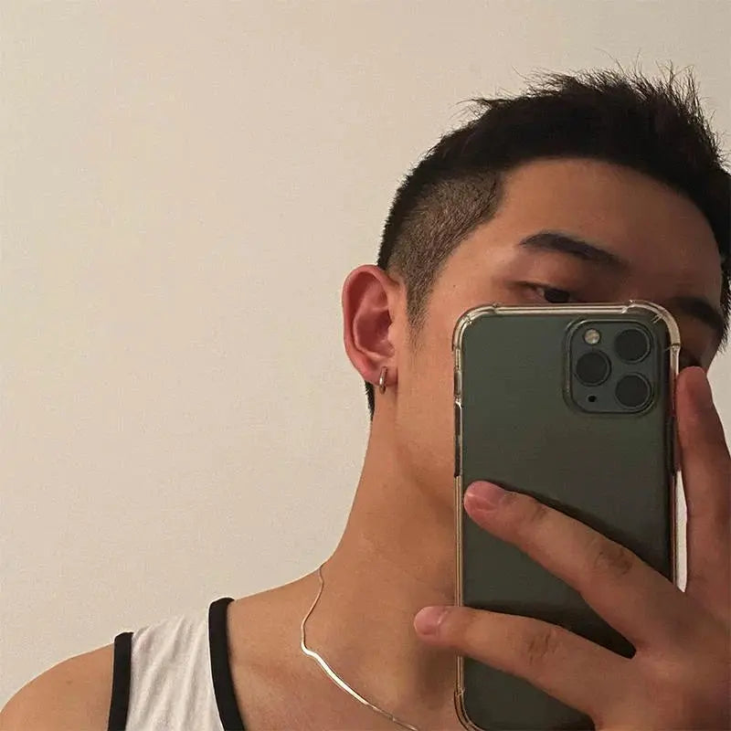 Sterling Silver U-Shaped Earrings ArtsKoreanMan