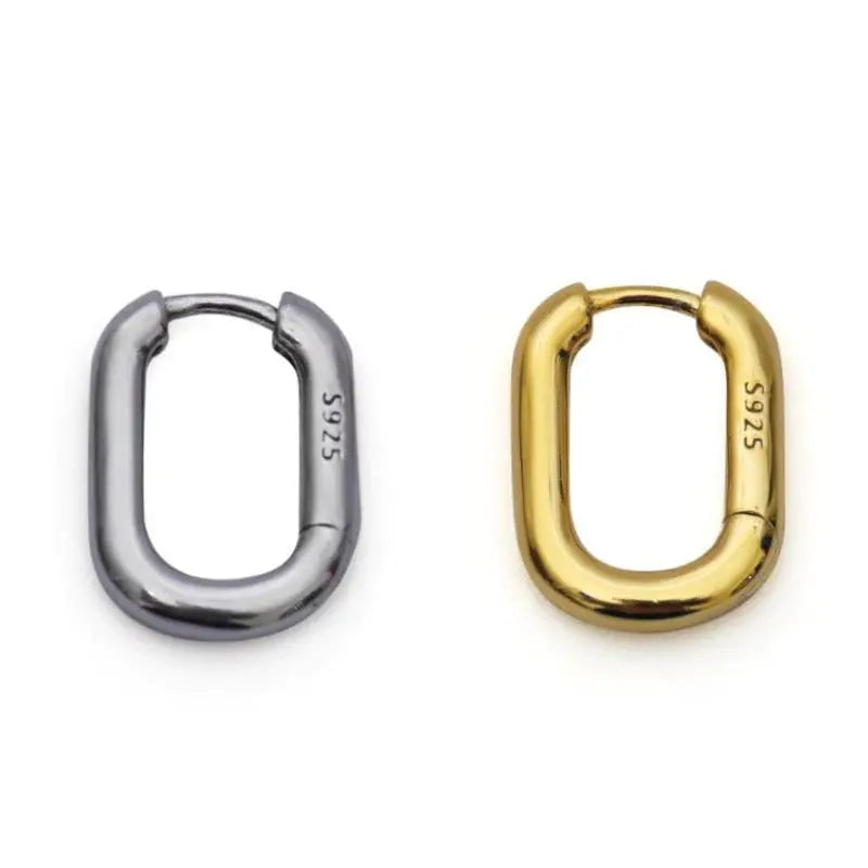 Sterling Silver U-Shaped Earrings ArtsKoreanMan