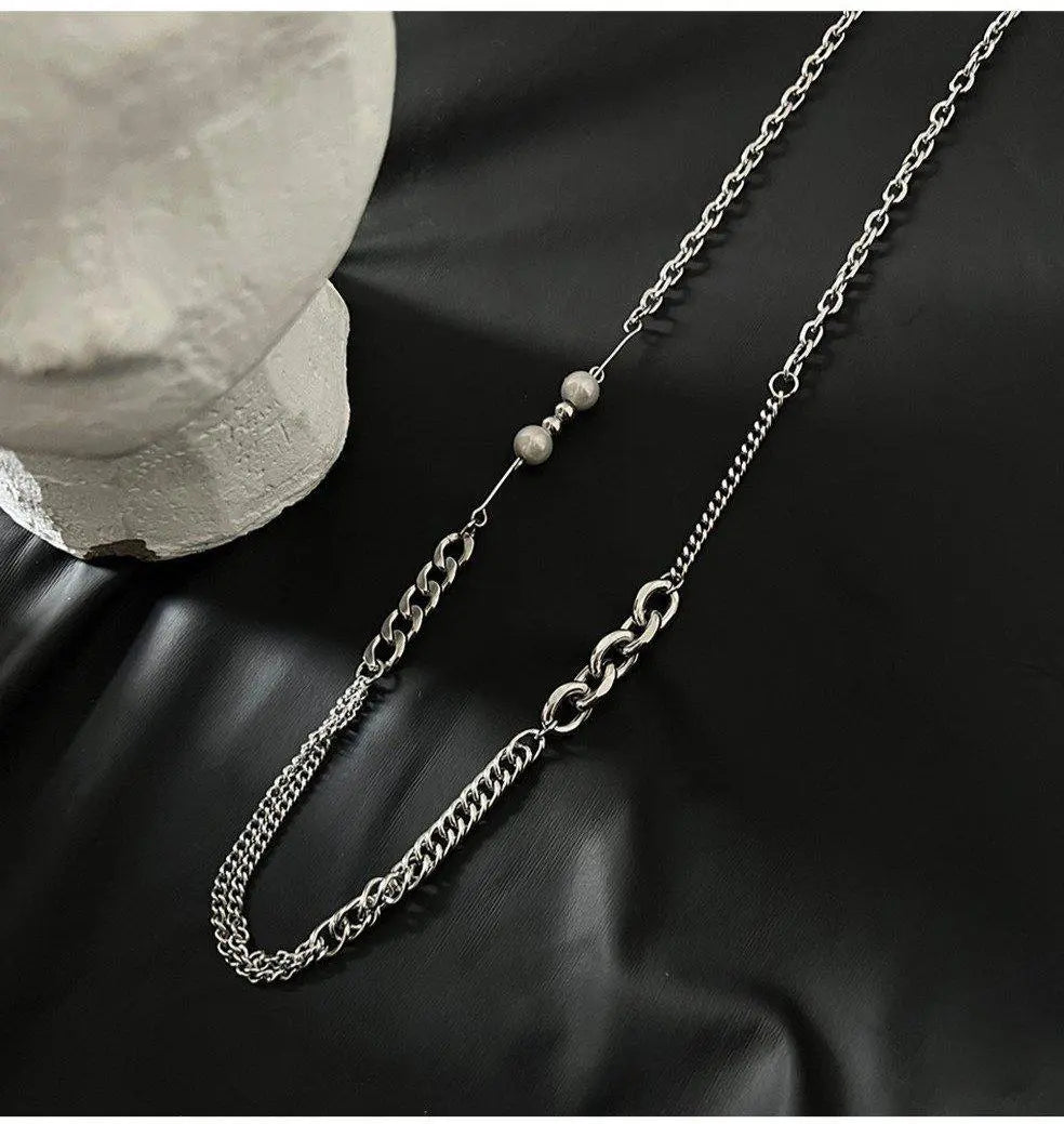 Stitched Pearl Necklace ArtsKoreanMan