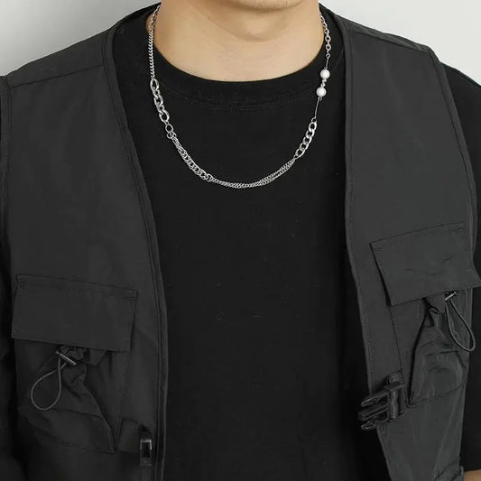 Stitched Pearl Necklace ArtsKoreanMan
