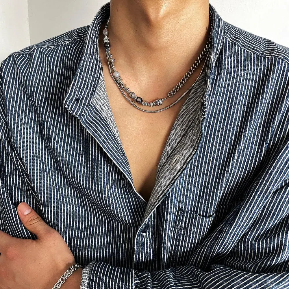 Stitching Beads Necklace ArtsKoreanMan