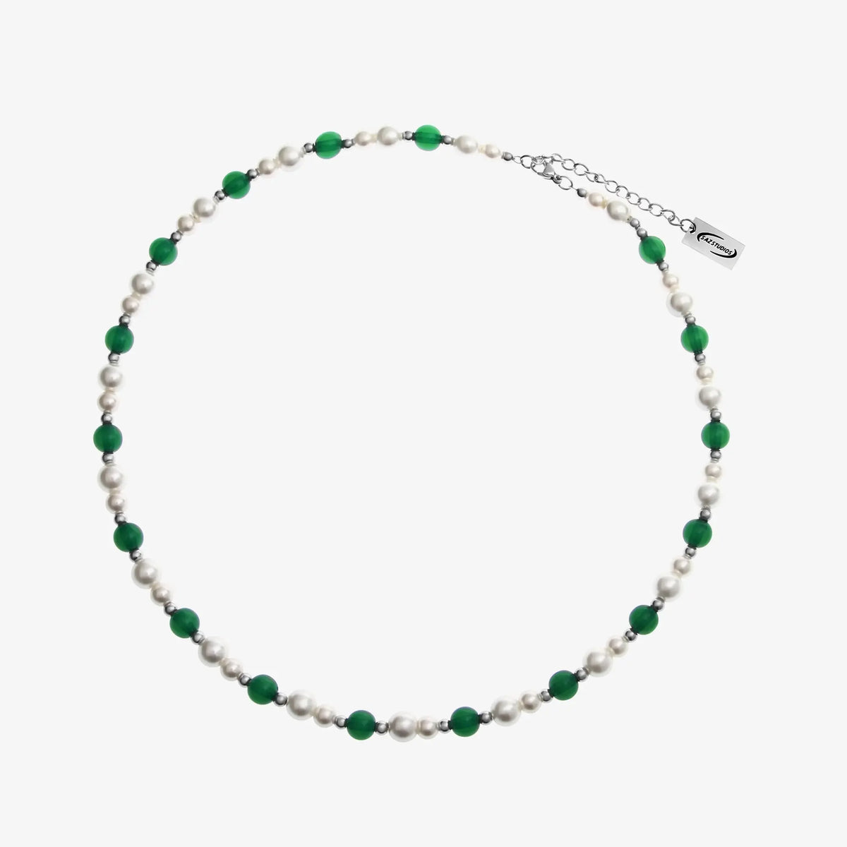Stitching Green Beaded Necklace ArtsKoreanMan
