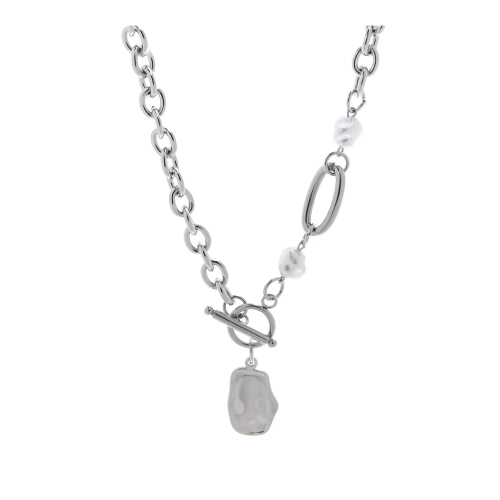 Stitching Metal Pendant Cuban Chain ArtsKoreanMan