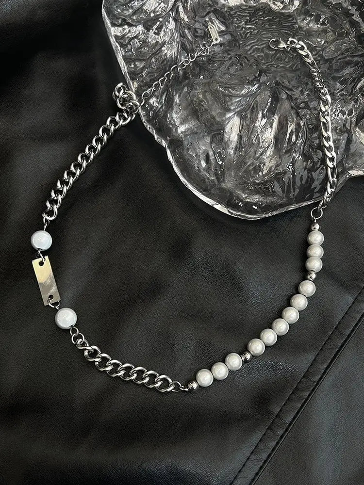 Stitching Pearl Necklace ArtsKoreanMan