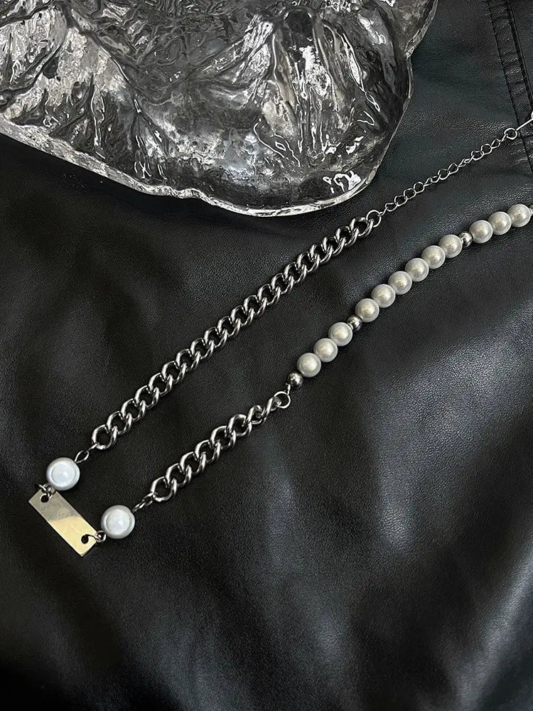 Stitching Pearl Necklace ArtsKoreanMan