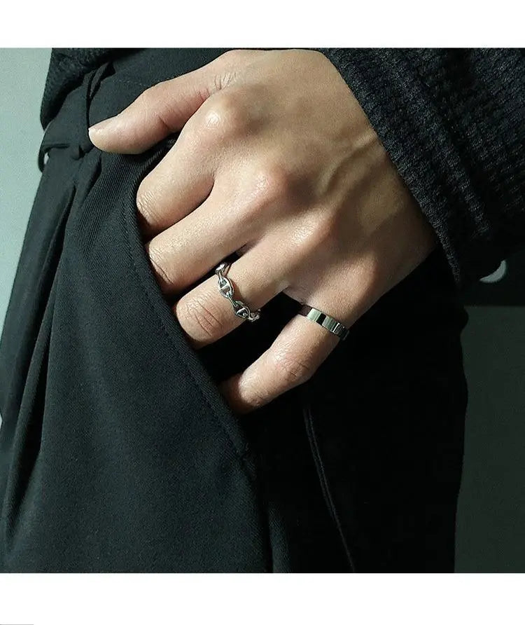 Stitching Open Ring ArtsKoreanMan