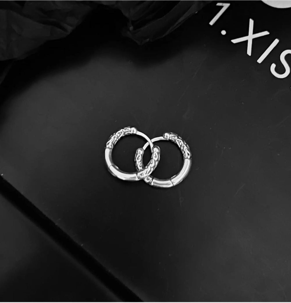 Textured Hoop Earrings ArtsKoreanMan