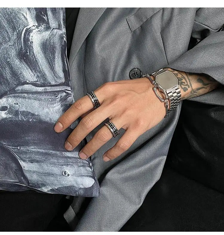 Titanium Steel Index Ring ArtsKoreanMan