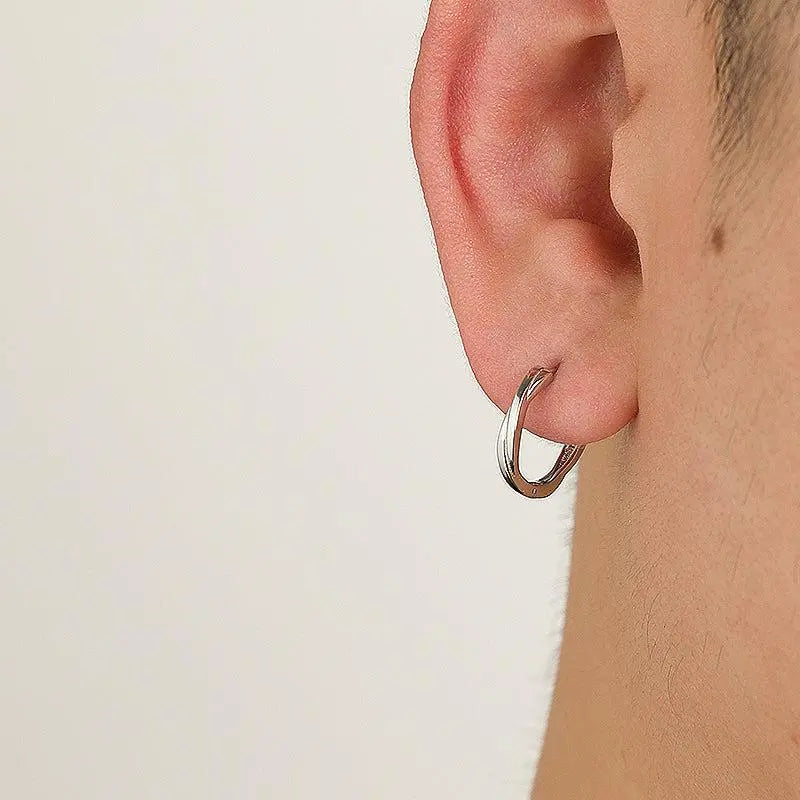 Twist Hoop Earrings ArtsKoreanMan