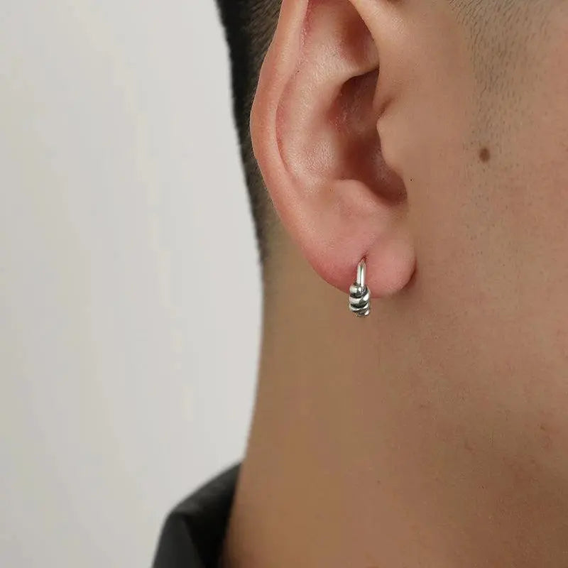 Twisted Metal Hoop Earrings ArtsKoreanMan