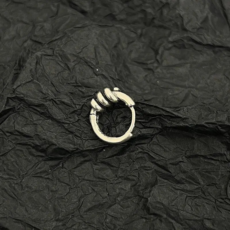 Twisted Metal Hoop Earrings ArtsKoreanMan