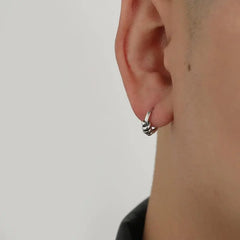 Twisted Metal Hoop Earrings ArtsKoreanMan