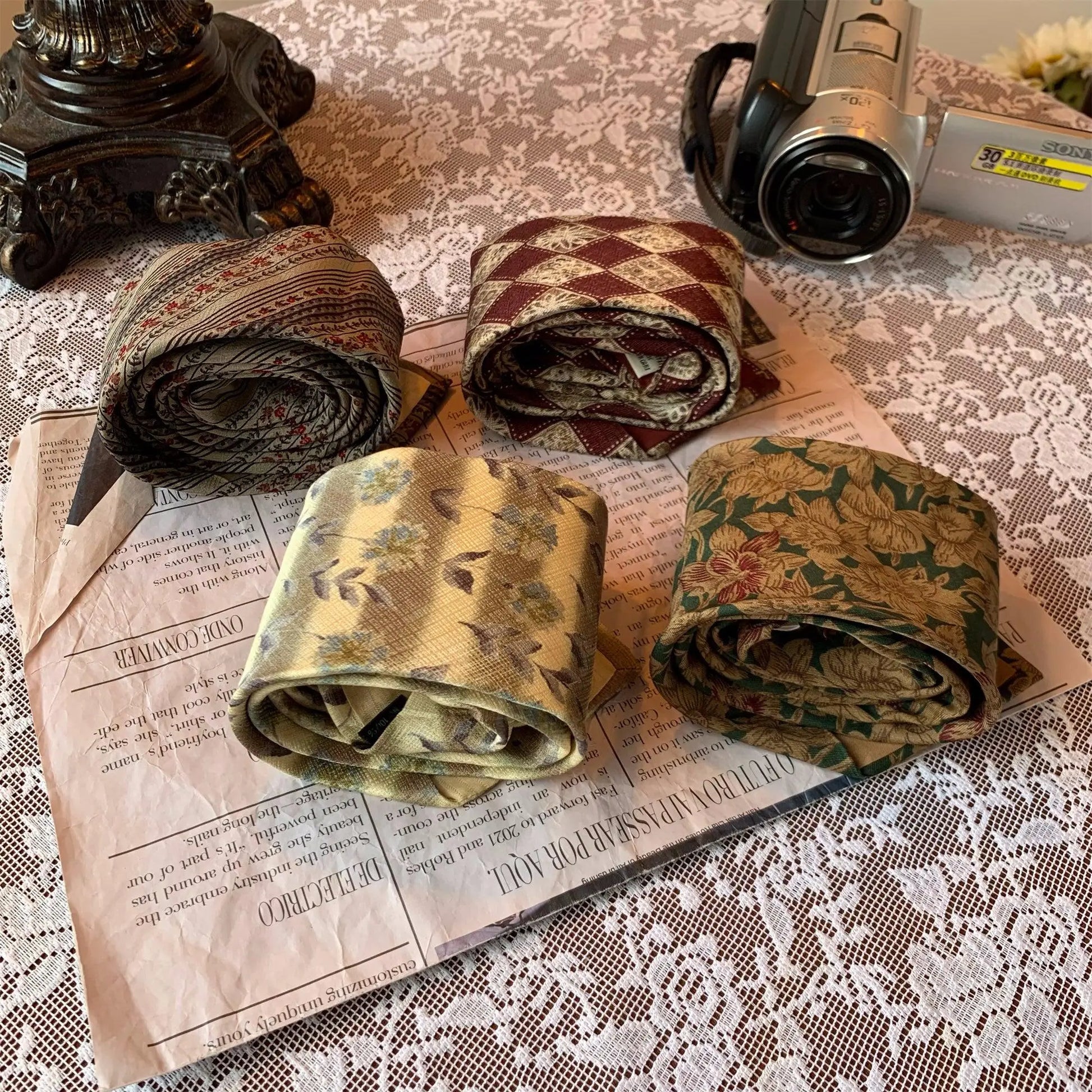 Vintage Floral Tie ArtsKoreanMan